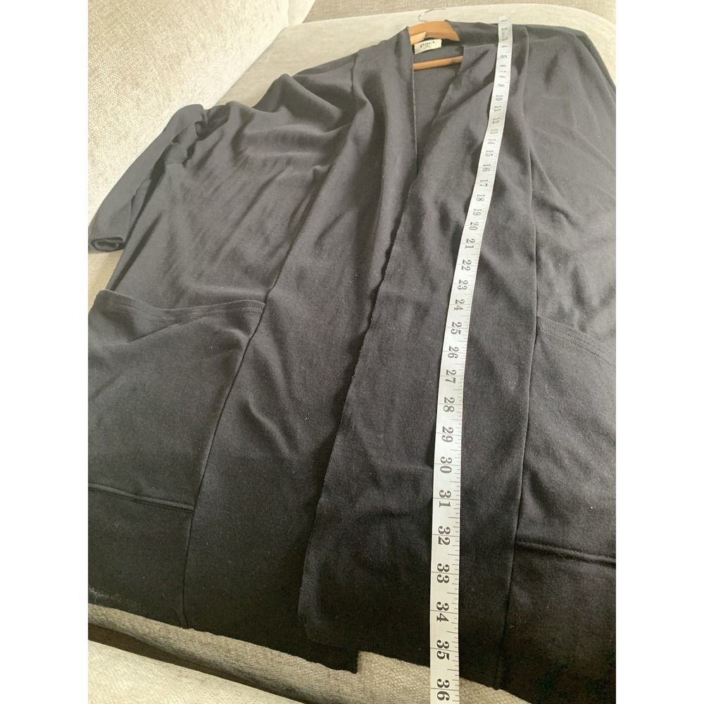 Pact 100% Organic Cotton Airplane Wrap Cardigan Black XL/XXL Travel Packable - Picture 12 of 12